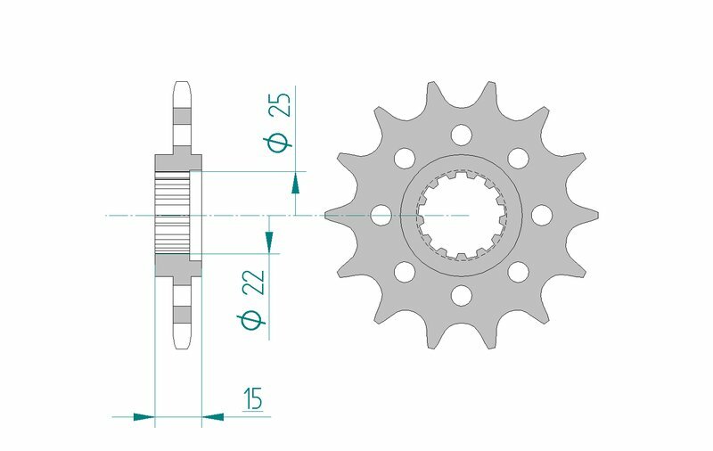 AFAM Steel Standard Front Sprocket 24507 - 520 - 1076362002