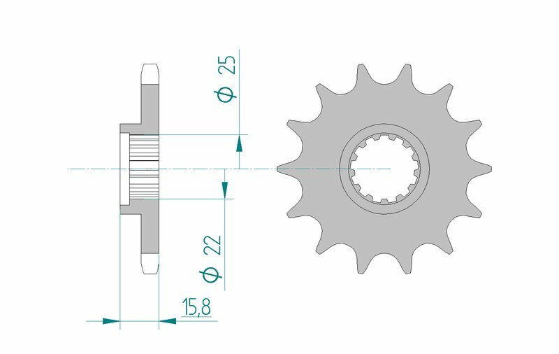 AFAM Steel Standard Front Sprocket 24508 - 525 - 1076373002