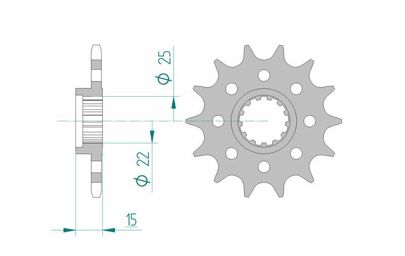 AFAM Steel Standard Front Sprocket 24509 - 520 - 1076384002