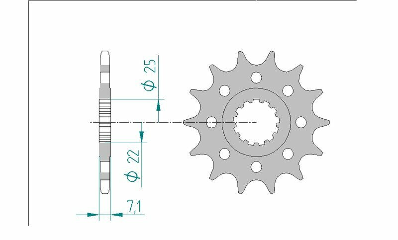 AFAM Steel Standard Front Sprocket 24511 - 520 - 1076408002