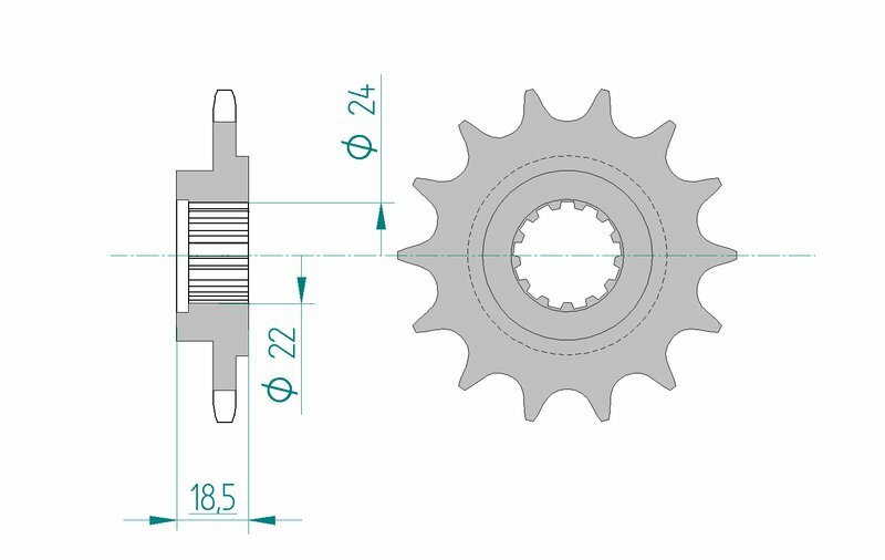 AFAM Steel Standard Front Sprocket 24603 - 520 - 1076452001