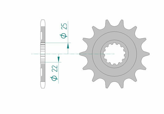 AFAM Steel Self-Cleaning Front Sprocket 27502 - 520 - 1076576001