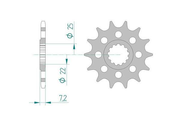 AFAM Steel Standard Front Sprocket 28404 - 520 - 1076669001