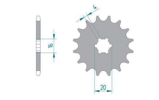 AFAM Steel Standard Front Sprocket 30100 - 420 - 1076683003