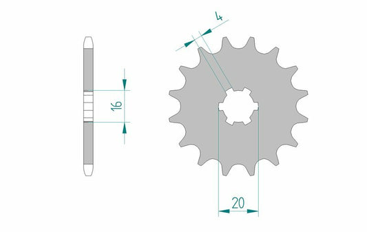 AFAM Steel Standard Front Sprocket 30100 - 420 - 1076683004