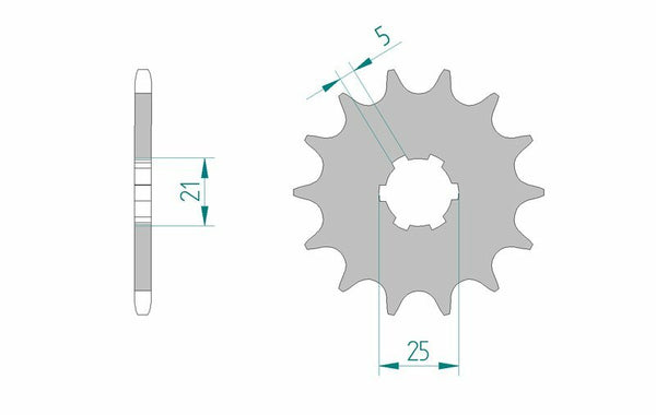 AFAM Steel Self-Cleaning Front Sprocket 30300 - 520 - 1076699001