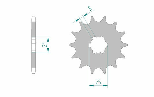 AFAM Steel Standard Front Sprocket 30300 - 520 - 1076710008