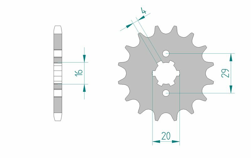 AFAM Steel Standard Front Sprocket 33201 - 428 - 1076743004