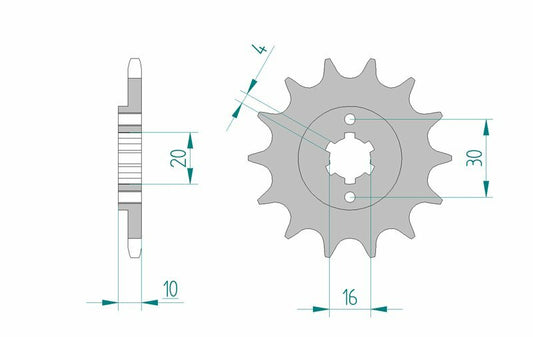 AFAM Stahl Standard Kettenrad 46203 - 520 - 1076876003