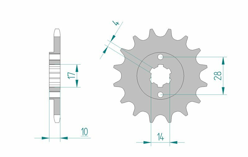 AFAM Steel Standard Front Sprocket 49100 - 420 - 1076899001