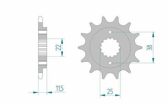 AFAM Steel Standard Front Sprocket 52400 - 520
