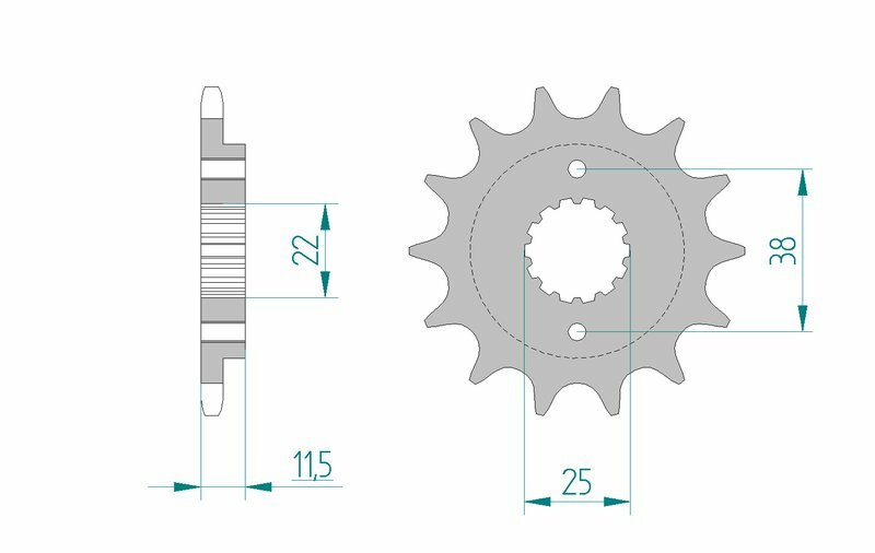 AFAM Steel Standard Front Sprocket 52400 - 520