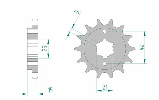 AFAM Steel Standard Front Sprocket 52500 - 530