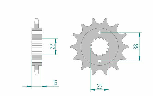 AFAM Steel Standard Front Sprocket 52607 - 520