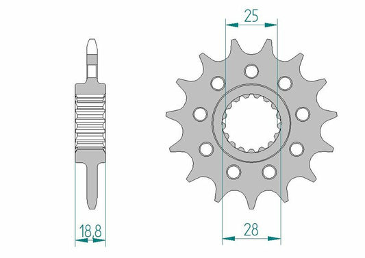AFAM Steel Standard Front Sprocket 61802 - 520 - 1077126002