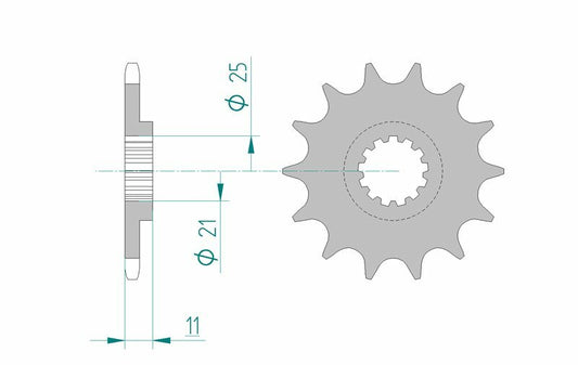 AFAM Steel Standard Front Sprocket 64500 - 520 - 1077133004