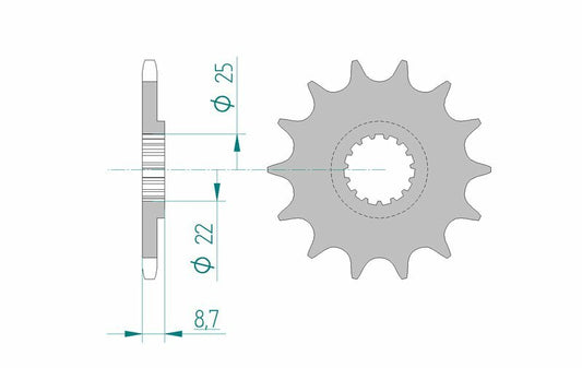 AFAM Steel Self-Cleaning Front Sprocket 73301 - 520 - 1077137004