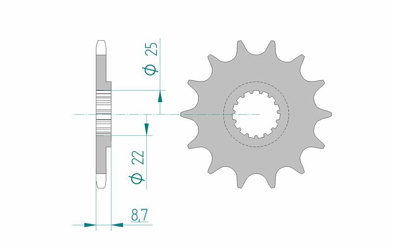 AFAM Steel Standard Front Sprocket 73301 - 520 - 1077138002