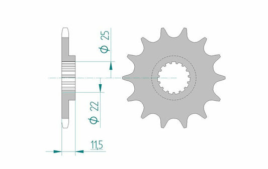 AFAM Steel Standard Front Sprocket 73303 - 520 - 1077141003
