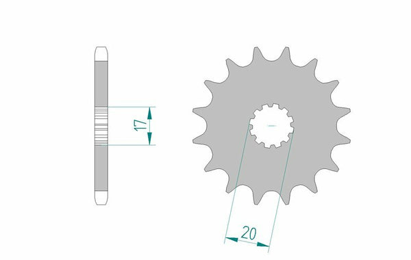 AFAM Steel Standard Front Sprocket 94118 - 428 - 1077159003