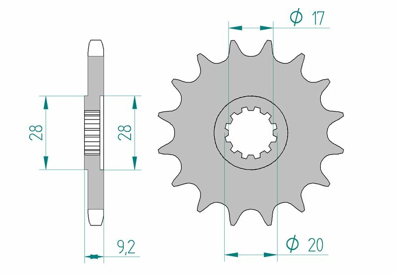 AFAM Steel Standard Front Sprocket 94121 - 428 - 1077164004