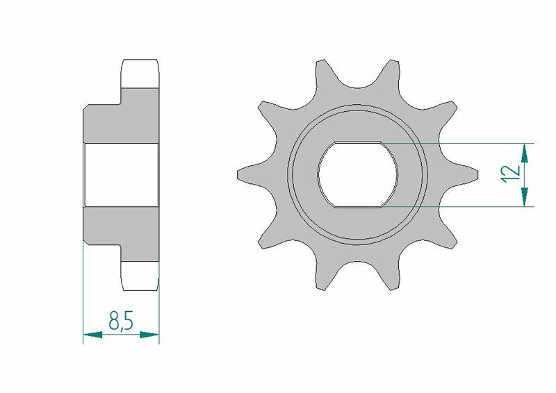 AFAM Steel Standard Front Sprocket 94124 - 415 - 1077167001