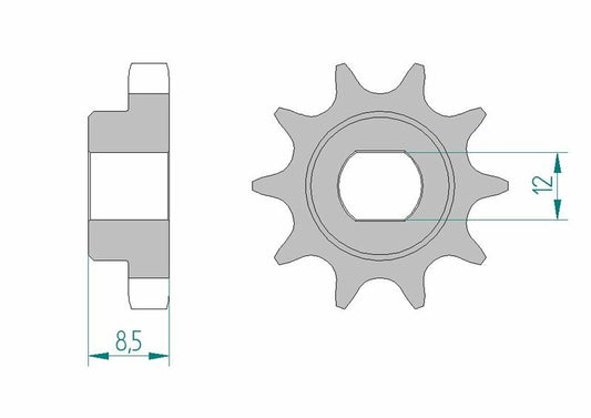 AFAM Steel Standard Front Sprocket 94124 - 415 - 1077167002