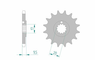 AFAM Steel Self-Cleaning Front Sprocket 94202 - 428 - 1077168003