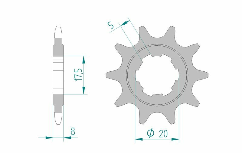 AFAM Steel Standard Front Sprocket 94306 - 520 - 1077176002