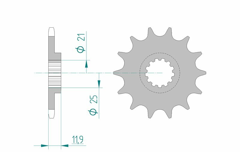 AFAM Steel Standard Front Sprocket 94314 - 520