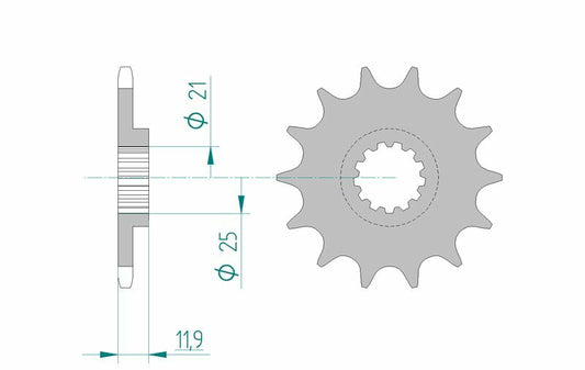 AFAM Steel Standard Front Sprocket 94314 - 520