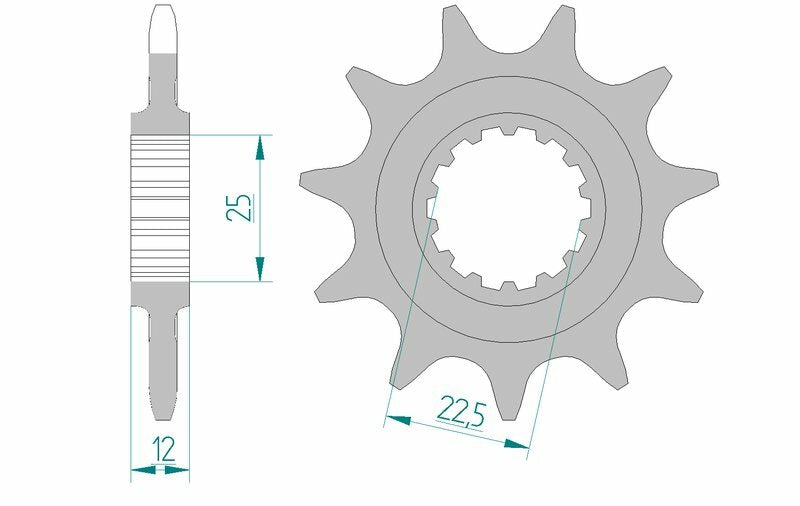 AFAM Steel Standard Front Sprocket 97200 - 520 - 1077194001