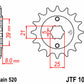 JT SPROCKETS Steel Standard Front Sprocket 1041 - 520 - 1077199002