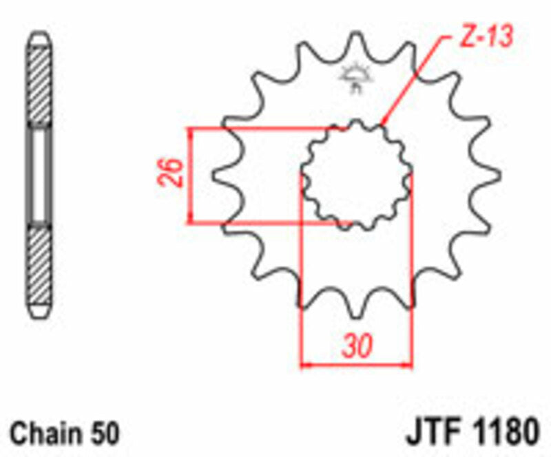 JT SPROCKETS Steel Standard Front Sprocket 1180 - 530