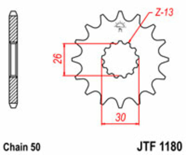 JT SPROCKETS Steel Standard Front Sprocket 1180 - 530