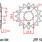JT SPROCKETS Steel Standard Front Sprocket 1321 - 520 - 1077226001