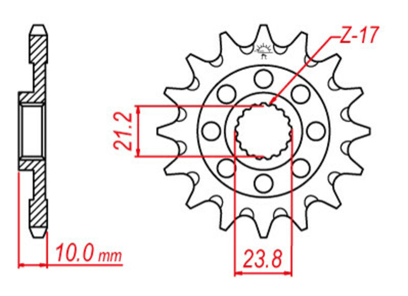 JT SPROCKETS Steel Self-Cleaning Front Sprocket 1443 - 520 - 1077253002
