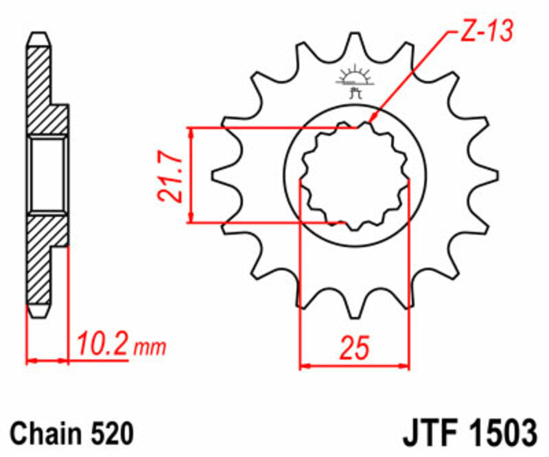 JT SPROCKETS Steel Standard Front Sprocket 1503 - 525