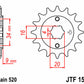 JT SPROCKETS Steel Standard Front Sprocket 1554 - 520 - 1077278001