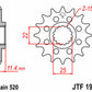 JT SPROCKETS Steel Standard Front Sprocket 1902 - 520 - 1077298003