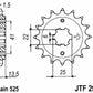 JT SPROCKETS Steel Standard Front Sprocket 293 - 525