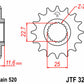 JT SPROCKETS Steel Standard Front Sprocket 3221 - 520 - 1077345002