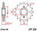 JT SPROCKETS Stahl Standard Kettenrad vorn 339 - 530 - 1077359003 