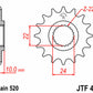JT SPROCKETS Steel Standard Front Sprocket 402 - 520 - 1077365003