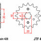 JT SPROCKETS Steel Standard Front Sprocket 417 - 428 - 1077374004