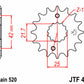 JT SPROCKETS Steel Standard Front Sprocket 436 - 520