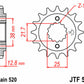 JT SPROCKETS Steel Standard Front Sprocket 511 - 520 - 1077407002