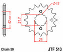 JT SPROCKETS Steel Standard Front Sprocket 513 - 530 - 1077409003