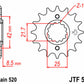 JT SPROCKETS Steel Standard Front Sprocket 516 - 520 - 1077411003