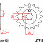 JT SPROCKETS Steel Standard Front Sprocket 555 - 428 - 1077431002